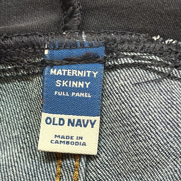 Old Navy Maternity Skinny Full Panel Jeans Cotton/Polyester Size 8 - Picture 5 of 7